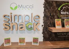 Simple snack was rebranded to give it a more earthy and natural feel. The film is plastic free. Mucci Farms won an award for Best Sustainable Packaging. 